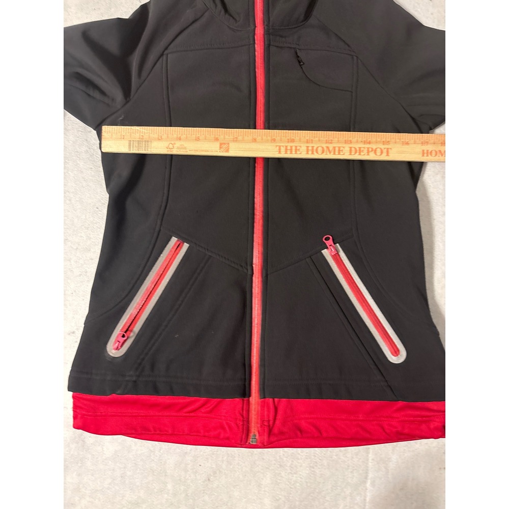 Athleta Softshell Jacket Womens Medium Black Red … - image 7